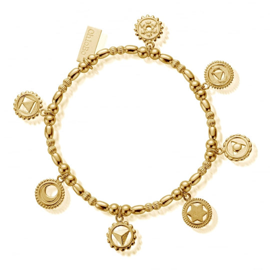 Cherabella Positive Vibes Bracelet - Gold - GBMULCC