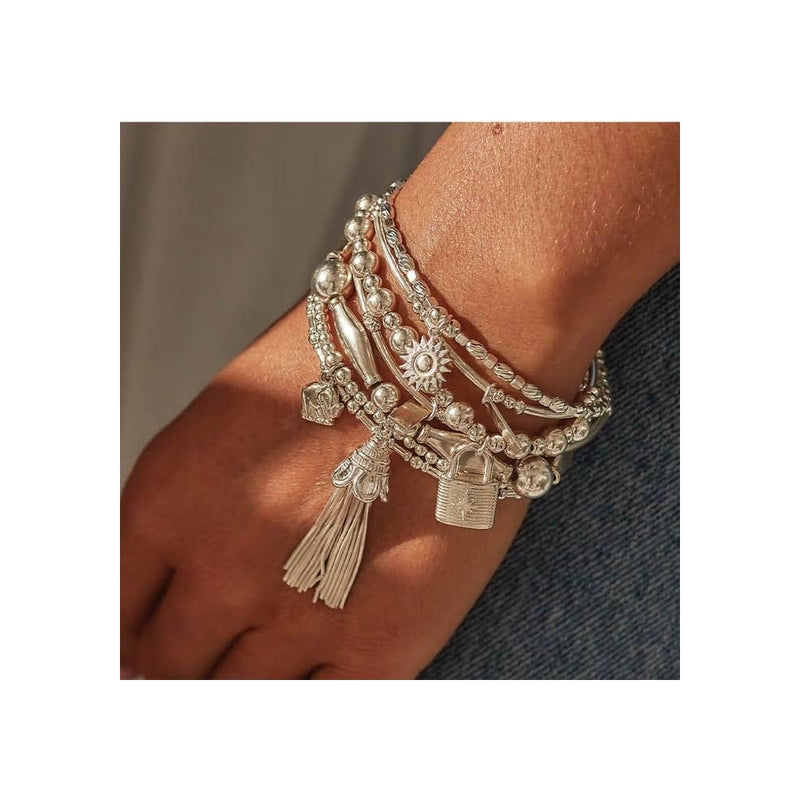 chlobo-chunky-disc-tassel-bracelet-silver-sbchu948