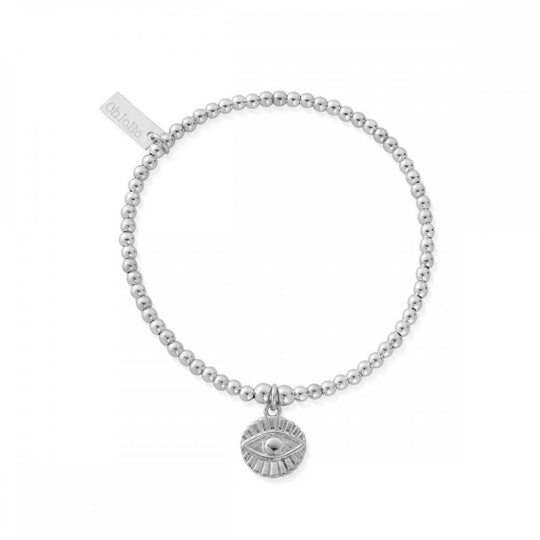 Cute Charm Evil Eye Sunray Bracelet - Silver - SBCC2024