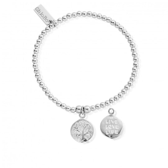 Cute Charm Live Love Life Bracelet - Silver - SBCC215