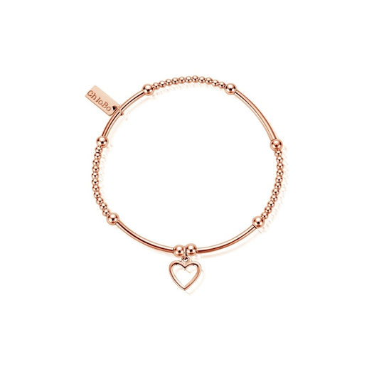 Cute Mini Open Heart Bracelet - Rose Gold - RBCM1084