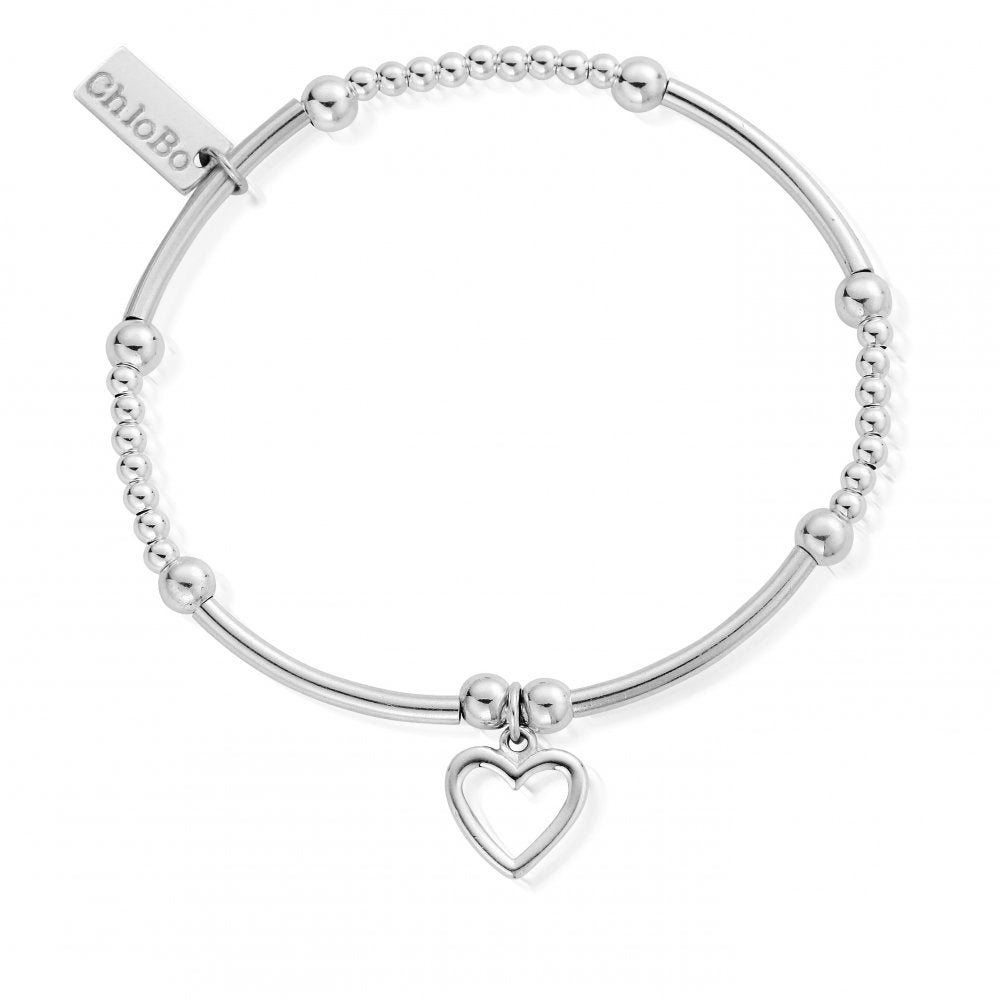 Chlobo Silver Shining Heart Bracelet — Maple Gifts