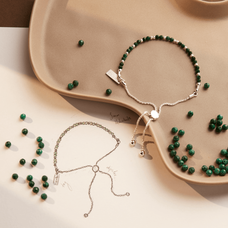 chlobo-dainty-sparkle-malachite-adjustable-bracelet-silver-sbamfb