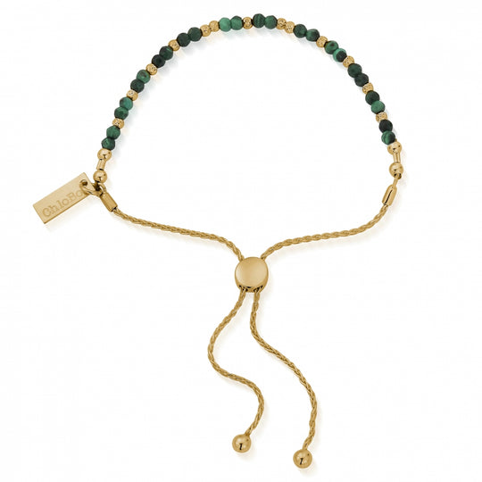 Dainty Sparkle Malachite Adjustable - Gold - GBAMFB