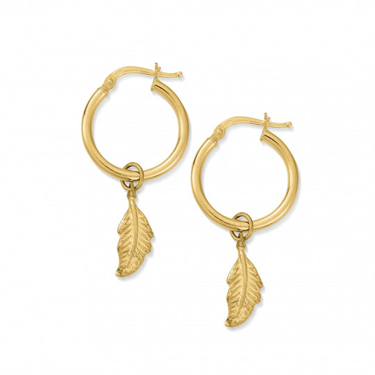 Didi Feather Hoops - Gold - GEH724
