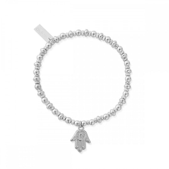Didi Sparkle Hamsa Hand Bracelet - Silver -  SBDS2005