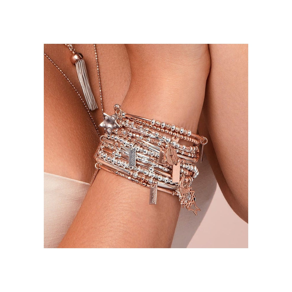 Chlobo Glowing Beauty Rose Quartz Bracelet Silver – Bonds Jewellers NI