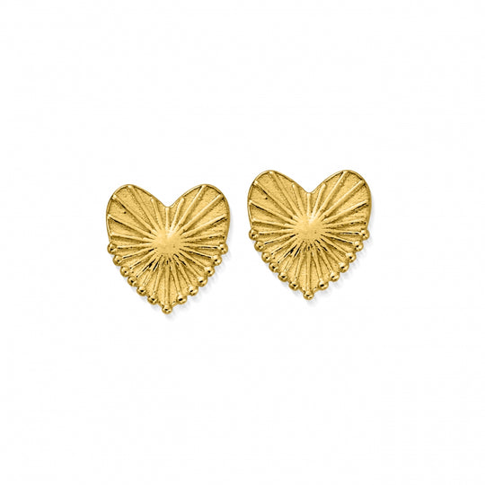 Glowing Beauty Stud Earrings - Gold - GEST3217