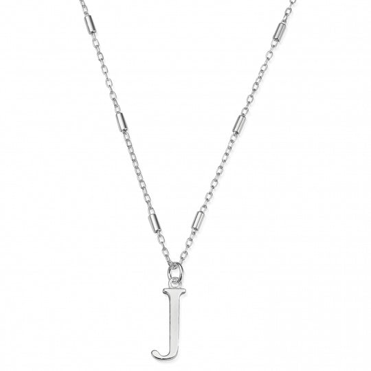 Initial Necklace - J - Silver - SNCC4040J