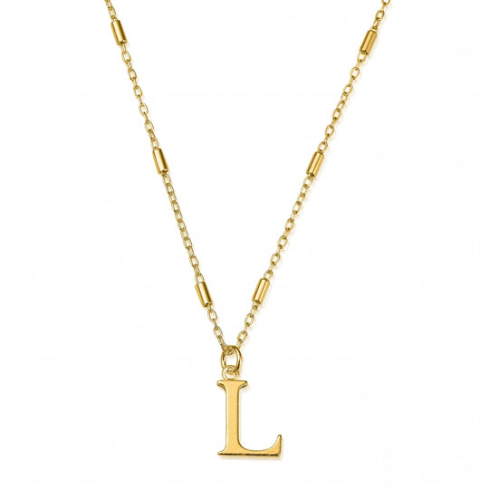 Initial Necklace - L - Gold - GNCC4041L