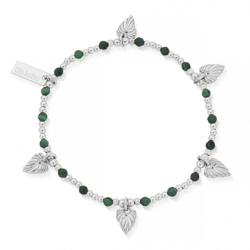 chlobo-leaf-heart-malachite-bracelet-silver-sbmfb3240