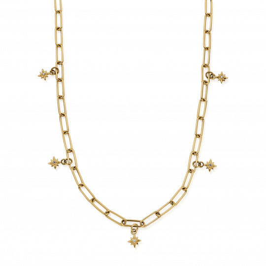 Link Chain Divine Journey Necklace - Gold - GNLC1041