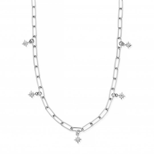 Link Chain Divine Journey Necklace - Silver - SNLC888