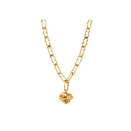 Link Chain Faith & Love Necklace - Gold -  GNLC10244014