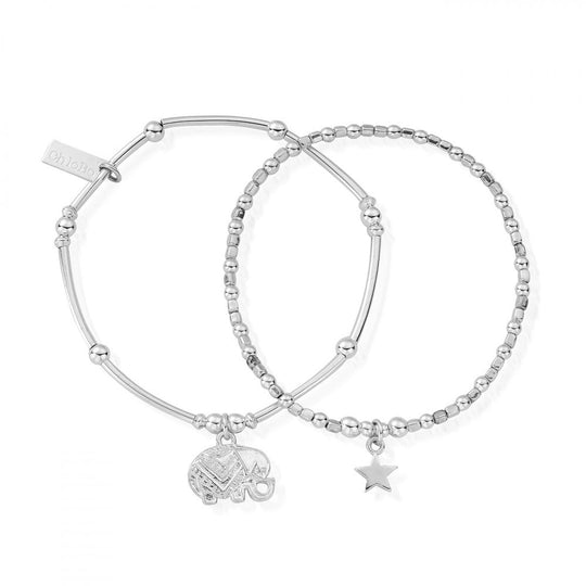 Lucky Set of 2 Bracelets - Silver - SBSET534806