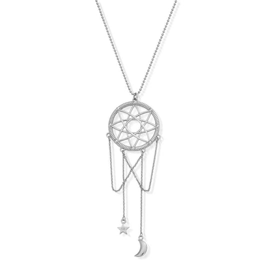 Mayas Light Dream Catcher Necklace - Silver - SCDC2500