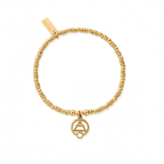 Sparkle Disc Air Bracelet - Gold - GBSD3109