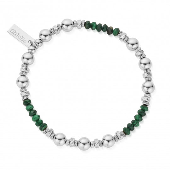 Sparkle Malachite Bracelet - Silver - SBMSR