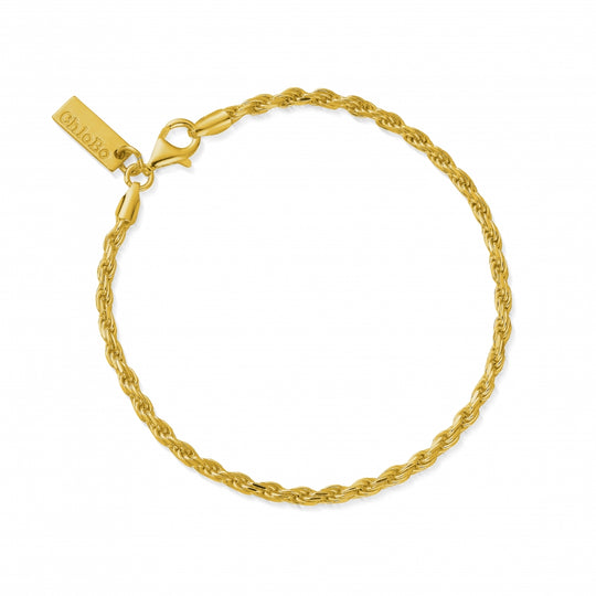 Sparkle Rope Chain Bracelet - Gold - GBSROPE