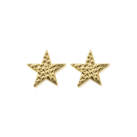Sparkle Star Stud Earrings - Gold - GEST3097