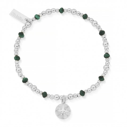 Tranquil Journey Malachite Bracelet - Silver - SBMFB3236