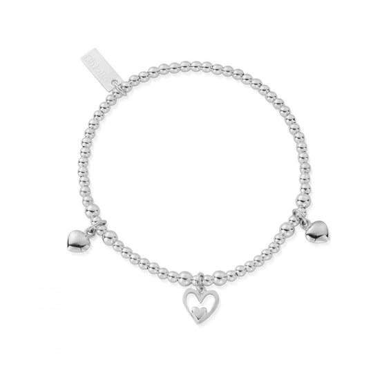 Triple Heart Bracelet - Silver - SBSB7321101
