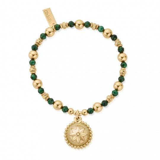 Wandering Free Malachite Bracelet - Gold - GBMFR3227
