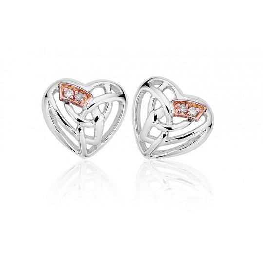 Eternal Love Diamond Earrings - Silver/Rose - 3SELE