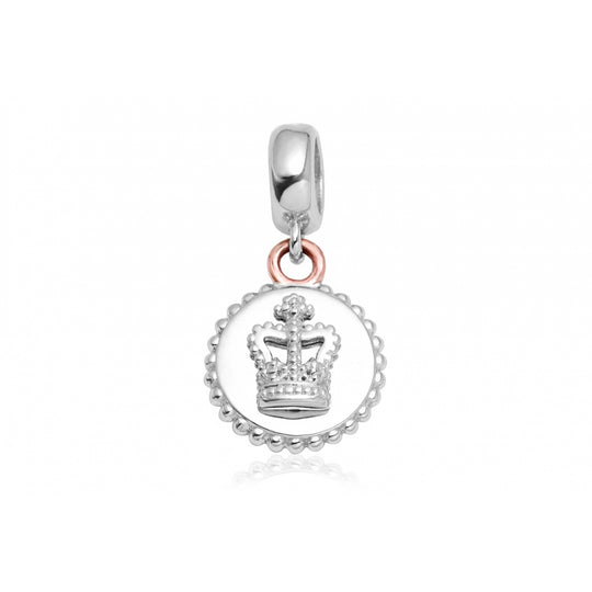 Princess Bead Charm - Silver/Rose - 3SLLC134