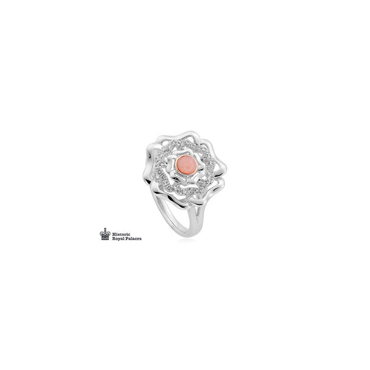 Tudor Rose Ring - Silver/Rose - 3STRSR