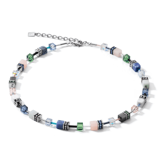 GeoCube Gemstone Necklace - Blue/Green - 4905/10-0705