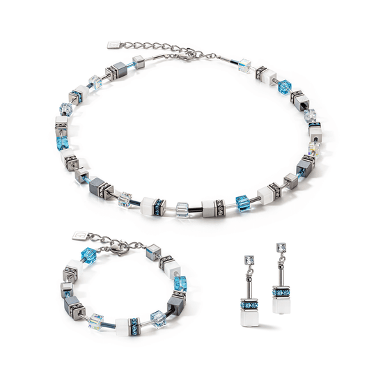 Geocube Iconic Aqua Jewellery Set - 4012/SET-2000