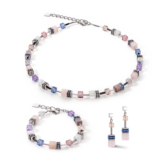 Geocube Iconic Lilac-Blue Jewellery Set - 4905/SET-0839