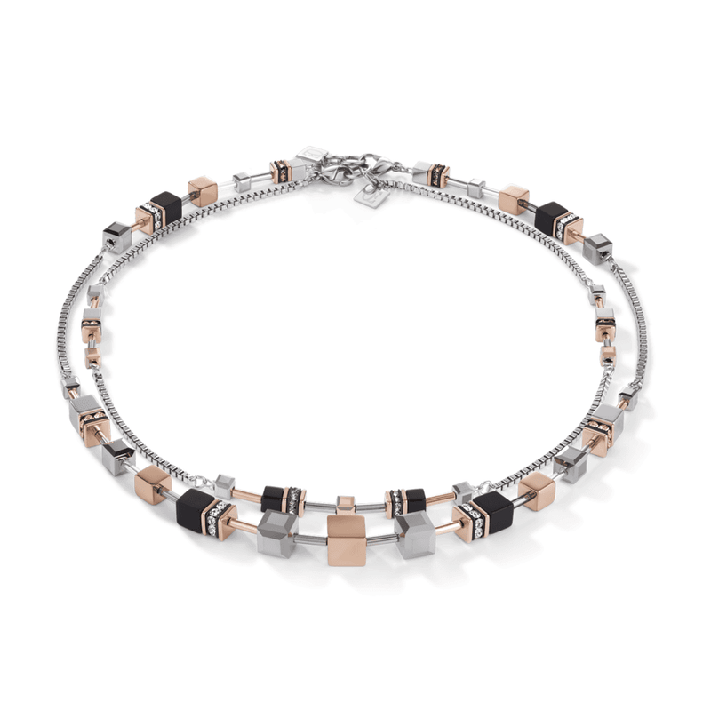 coeur-de-lion-geocube-multitask-4-in-1-necklace-rose-silver-5008101631