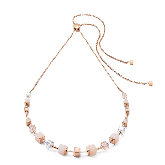 GeoCube Necklace - Peach/Rose Gold - 5074/10-0235