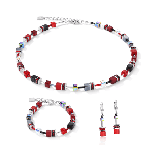 Geocube Red-Haematite Jewellery Set - 4014/SET-0312