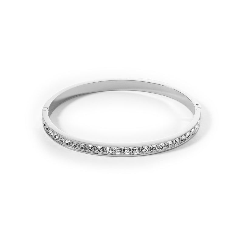 coeur-de-lion-plain-crystal-bangle-19cm-silver-0131-37-1817