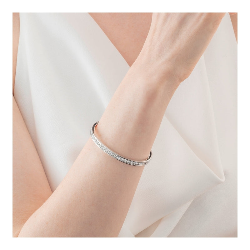 coeur-de-lion-plain-crystal-bangle-19cm-silver-0131-37-1817