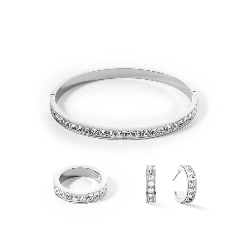 coeur-de-lion-plain-crystal-bangle-19cm-silver-0131-37-1817