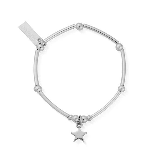 Children's Mini Noodle Ball Star Bracelet - Silver - CSBMNB806