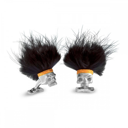 Deakin & Francis Hairy Savage Skull Cufflinks ~ C1838X0001