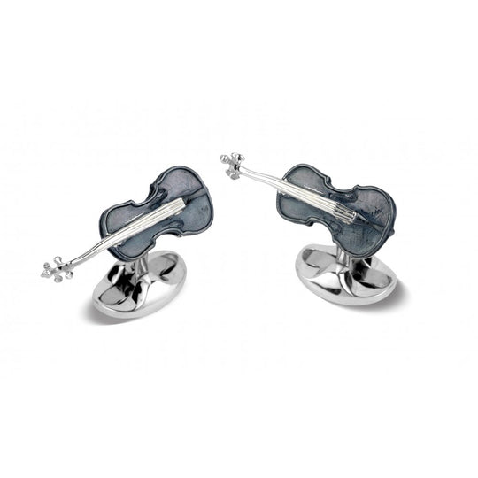 Deakin & Francis Silver Violin Cufflinks ~ C1666X22