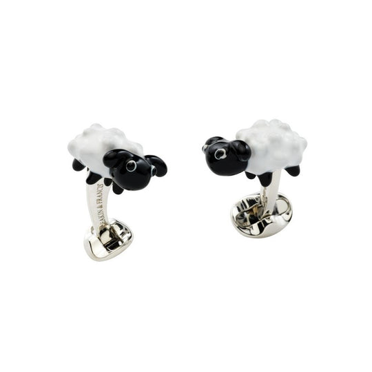 Deakin & Francis Silver with Enamel Sheep Cufflinks
