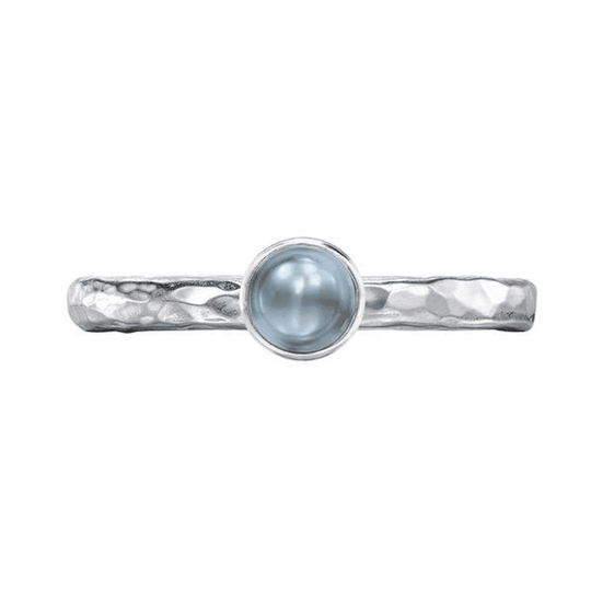 Dove Grey Twinkle Ring, Size L - Silver - TWR34-S-DGP-L
