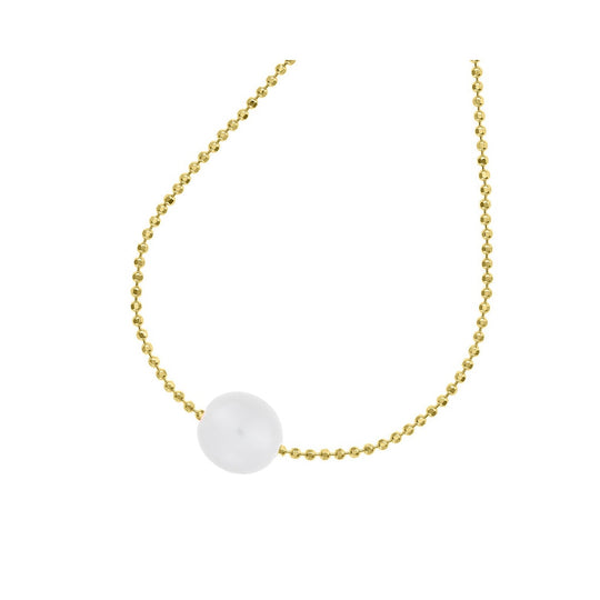 Timeless White Pearl Pendant - Gold - LUP80-V-WP-18