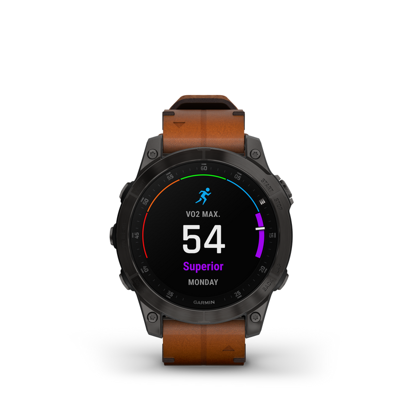 Epix Gen 2 Smart Watch, 47mm - Black/Chestnut - 010-02582-30