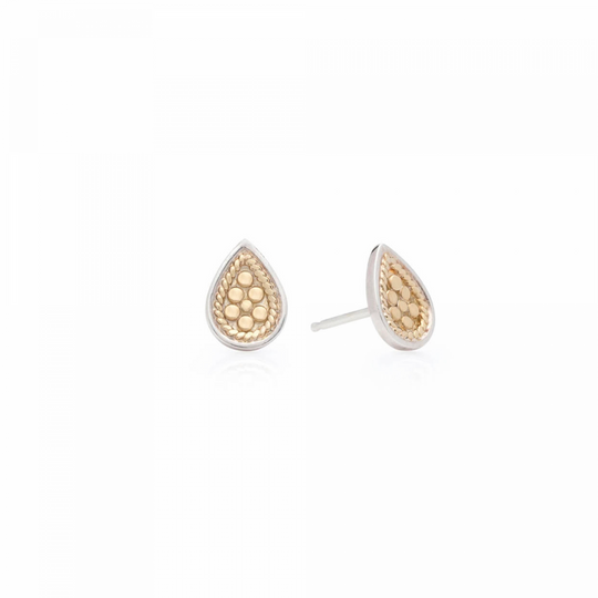 Teardrop Stud Earrings - Gold - 1606E-GLD