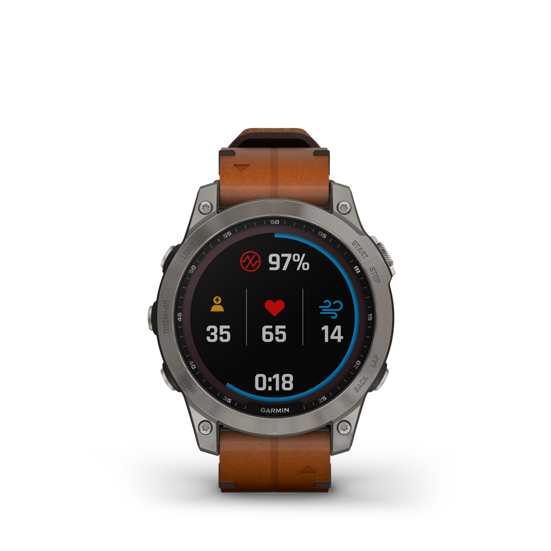 Fenix 7 Solar Smart Watch - Graphite/Chestnut - 010-02540-31
