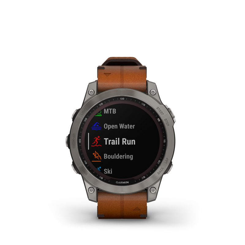 Fenix 7 Solar Smart Watch - Graphite/Chestnut - 010-02540-31