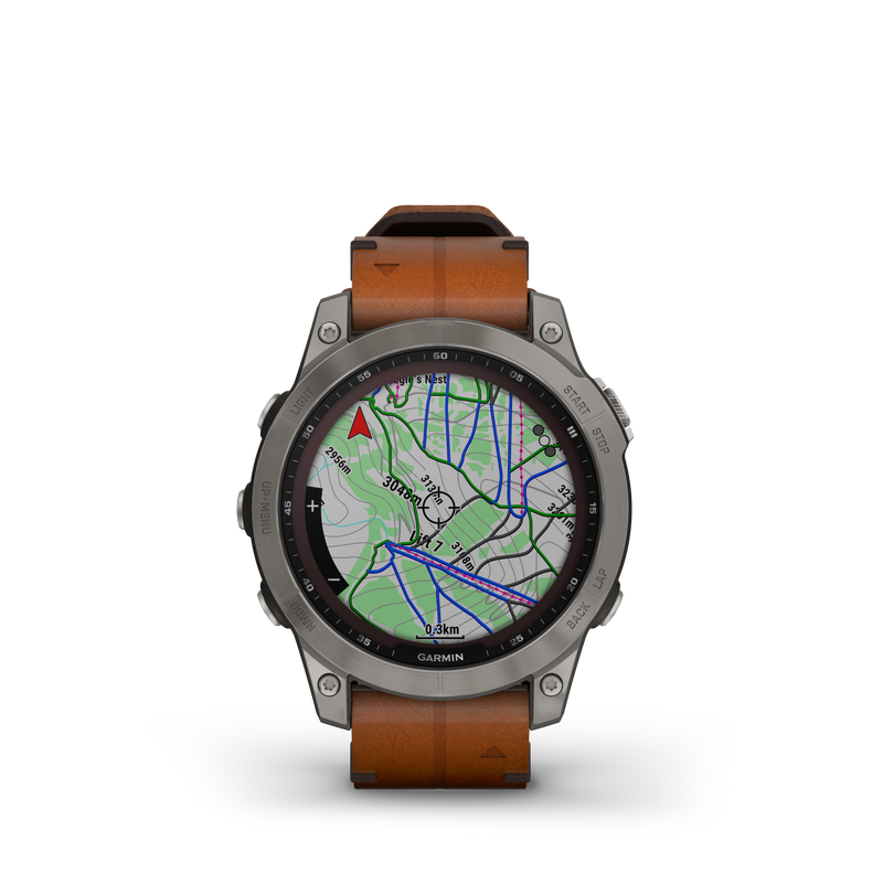 Fenix 7 Solar Smart Watch - Graphite/Chestnut - 010-02540-31